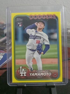 2024 Topps Series 2 Yoshinobu Yamamoto Rookie Yellow 2024 Topps Series 2 Yoshinobu Yamamoto Rookie Yellow