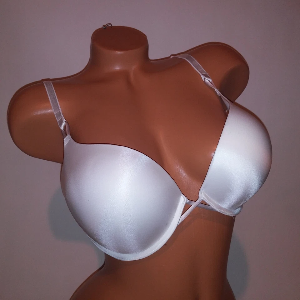 Sujetador Victoria Secret Bombshell Push Up Blanco Sólido Añade 2 Tallas de Copa Sumergir Nuevo Foto 2 de 4