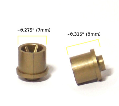 2pc BTO Newly Made Aurora AFX Magnatraction HO Slot Car Rear Wheels 8719 GOLD!