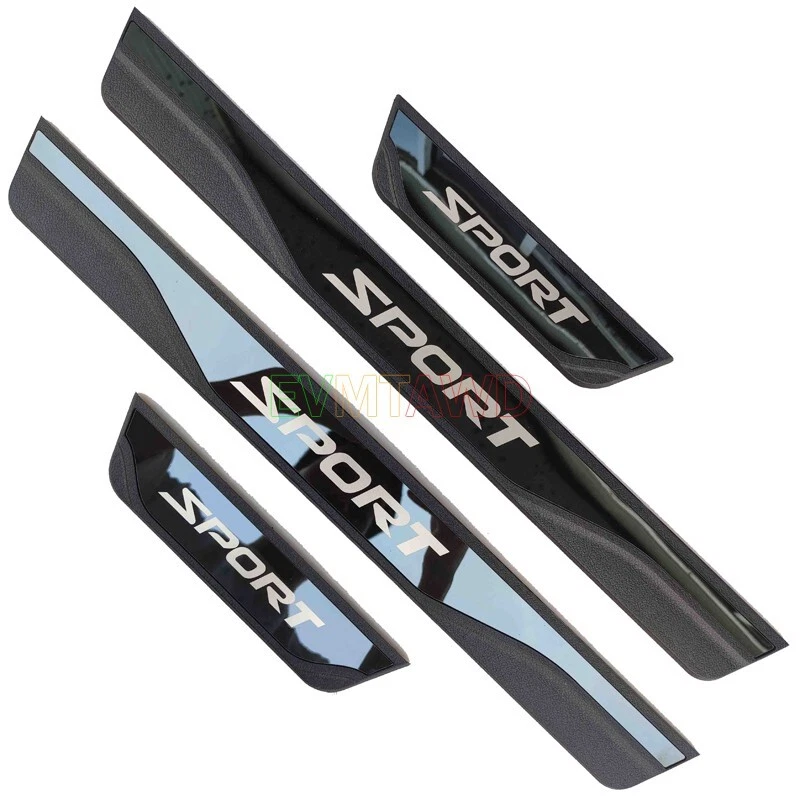 Protector de placa rasguño alféizar de puerta de coche cromado para Honda Accord Civic Pilot Passport Foto 3 de 4