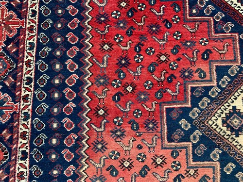 Amazing Hand Knotted Vintage Afshour Pictorial Wool Area Rug 6.5 x 5.4 Ft - Picture 10 of 11