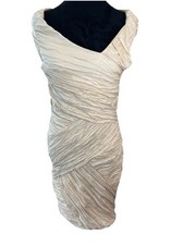 Romeo & Juliet Couture Ivory Gold Fleck Bodycon Dress Ladies Size Large NWT