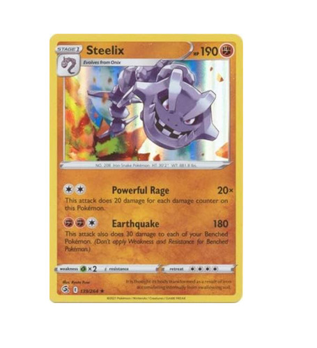 Pokemon - Steelix - 139/264 - Holo Rare - Fusion Strike - NM/M