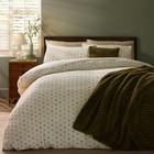 Catherine Lansfield Winter Fleece Cosy Spot Duvet Cover Bedding Set Cream