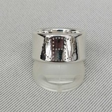HERMES Eclipse Ring Silver FR52 US6 JP12 Auth Japan