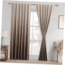 Blackout Curtains 84 inches Length - Ombre 52"W x 84"L Pack of 2 Brown