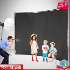 Photography Backdrop Stand Background Decor With Black Cloth Foldable Structure