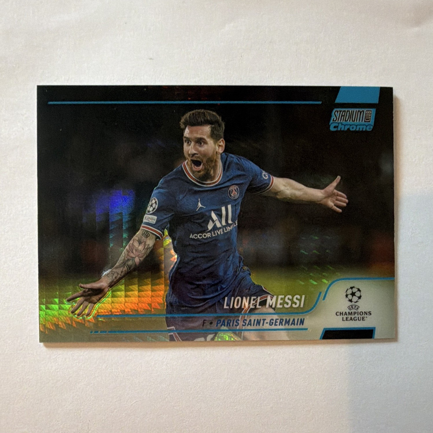 Topps Stadium Club Chrome UCL 2021-22 Lionel Messi PSG #30 Refractor