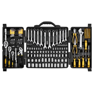 Uimoso 207-Piece Mechanics Tool Set 1/4" 3/8" 1/2" Drive Sockets SAE and Metric - Image 1 of 4
