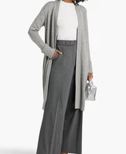 Theory Long Cardigan Wool Cashmere Duster Grey S;NWT