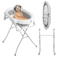 2 in 1 Dog Bathtub, Foldable Pet Bath Tub for Bathing and Grooming for Small Pet