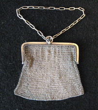 Antique Silver-mesh Coin Purse with tiny European Hallmarks  France  
