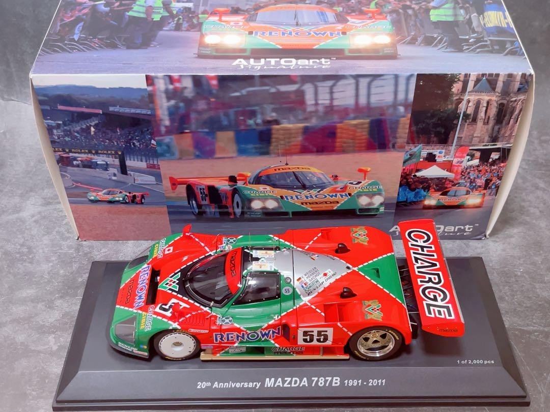 【7/21まで値下げ】AUOTart 1/18 1991年MAZDA 787B AutoArt 1/18 Mini Car Mazda 787B 1991 Le Mans Winner 55 20th