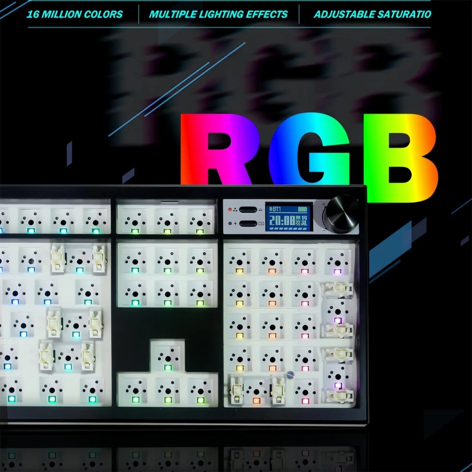 GMK104 Mechanical Keyboard Kit,VIA Programmable Full Size Hot Swap Gasket Cus... - Image 3 of 4