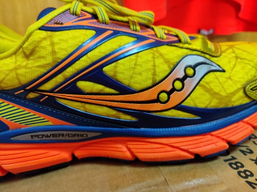 Men's sz 13 Saucony Breakthru Yellow Blue Orange Athletic Running Shoes - MINT - Bild 13 von 15