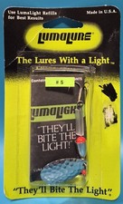 LUMALURE LumaLight #5 Lure With A Light "They'll Bite The Light" GLOW MADE IN US