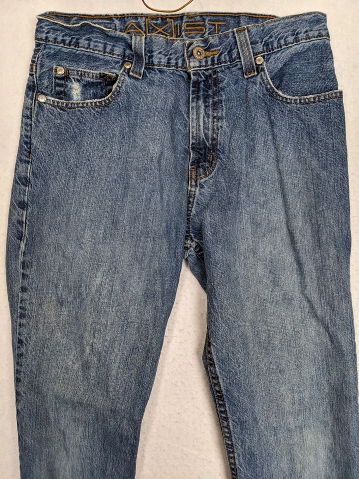 Мужские прямые джинсы AXIST размер 29 x 32 джинсовая ткань синий - Изображение 2 из 4