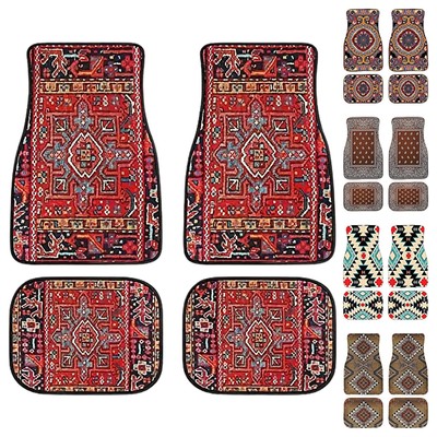 Boho Aztec Auto-Teppich-Fußmatten für Damen und Herren, hinten, vorne, hinten,