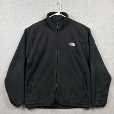 The North Face Jacket Mens Medium Black Fleece Full Zip Mock Neck Hiking Outdoor