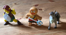 McDonald's Shrek Lizenzfiguren Set, 3 St&uuml;ck, Kunststoff, Original Sammelfiguren