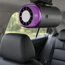 Car Clip On Fan USB Rechargeable 2026 Portable Cooling Fan LED Display