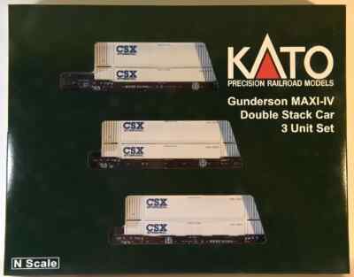 Kato N Scale ~ New 2024 ~ TTX Gunderson MAXI-IV Well Car ~ BNSF