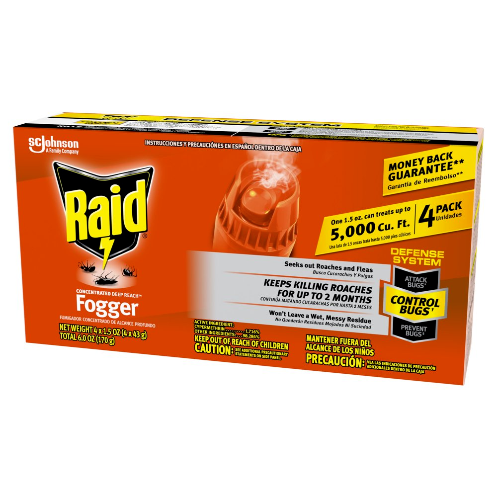 Raid® Concentrated Deep Reach Pest Killer, Fogger for Roaches 1.5 fl oz