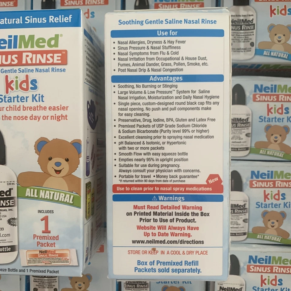 Enjuague sinusal Neilmed para niños (5) cinco botellas exprimibles 4 oz NUEVO caducidad 5/19 Foto 4 de 4