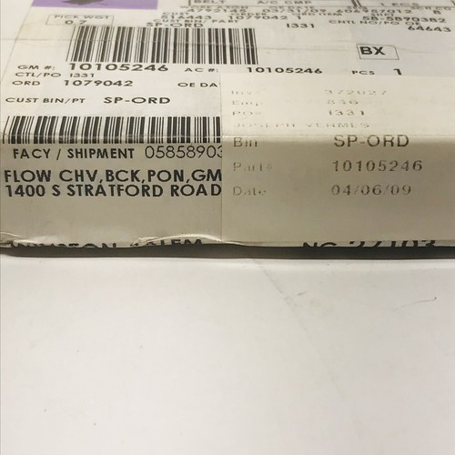 GM Belt 6 Rib x 2400mm 10105246 OEM Part Number - Bild 7 von 8