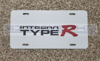 Integra Type R metal plate novelty vanity 2 colors white plate
