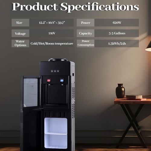 3-5 Gallon Top Loading Water Cooler Dispenser Hot & Cold Water Dispensers Office - Picture 13 of 13