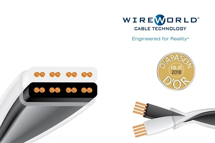 Cable de altavoz de cobre Wireworld Helicon OCC-7N terminado Foto 3 de 4