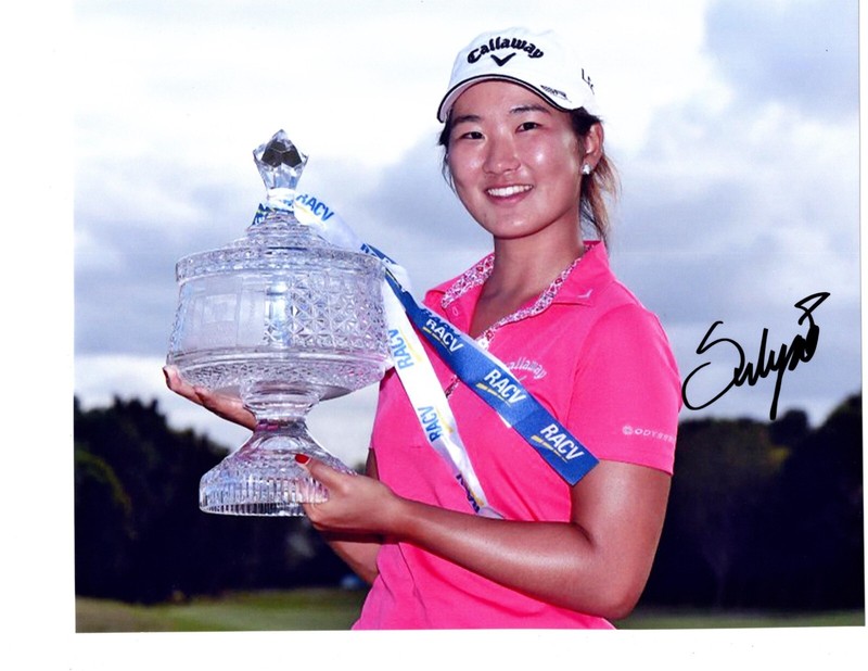 Su Oh LPGA superstar hand signed autographed 8x10 golf photo coa Australia c