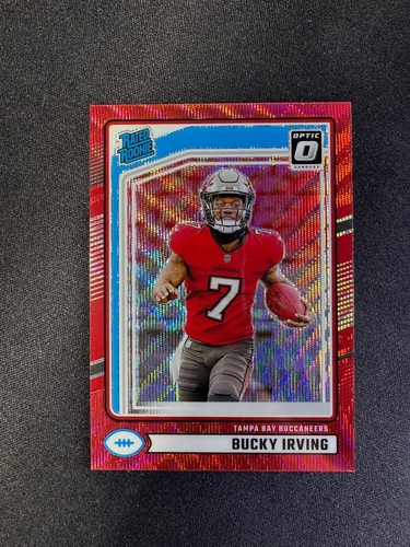 2024 Donruss Optic Rated Rookie Bucky Irving RC Red Wave Prizm #301 Buccaneers