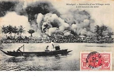 Senegal - No. 67703 - Fire of a Black Village at 10 pm