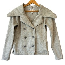 Element Button Up Pea Coat Style Lightweight Jacket Gray Women's M