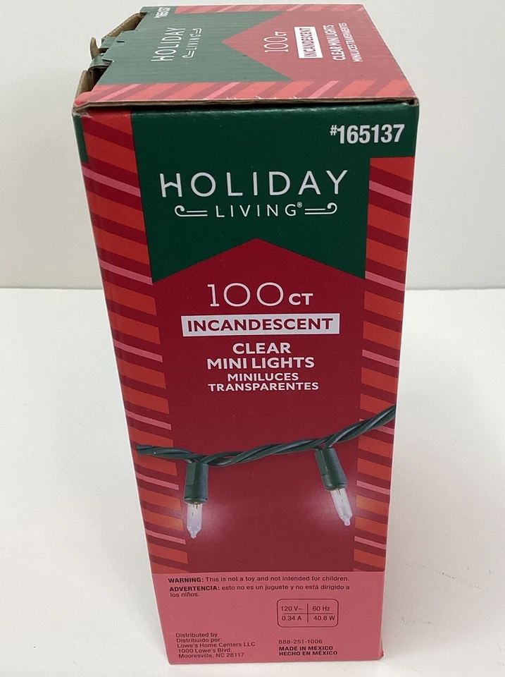 NUEVO Holiday 100 unidades 21,9 pies blanco cálido Navidad cadena luces interior/exterior Foto 4 de 4