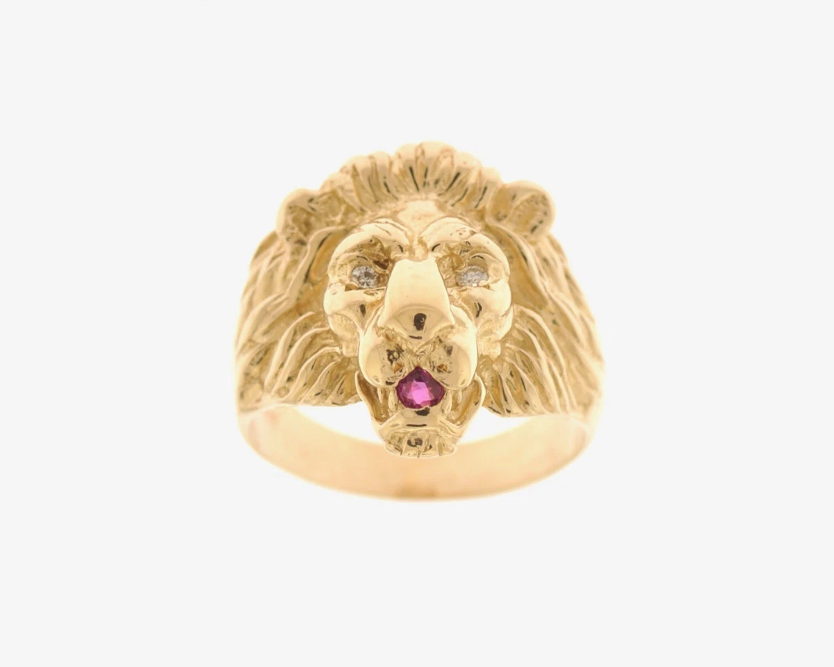 Lion with shop ring in mouth
