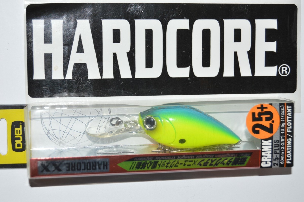 Yo Zuri Duel Hardcore XX Crank 2.5 Plus – 1/2 Oz Blu Chartreuse Per Bass E Luccio