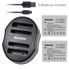 NB-4L Battery Dual USB Charger for Canon PowerShot SD1000, SD1100 IS, SD1400 IS