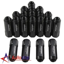 20pcs Black M12X1.5 60MM Aluminum Tuner Racing Lug Nuts For Acura Honda Toyota