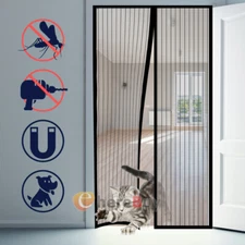 Mosquito Door Net Mesh Screen Bug Pet Patio Hands Free Magnetic Magnetic Closer