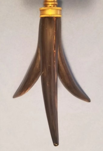 Rare Brass Magnifier Lens 3.5" Magnifying Glass 3 Leg Horn stand Hard To Find - Picture 10 of 17