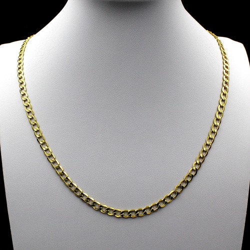 Real 10K Yellow Gold 2.5MM Cuban Curb Link Chain Pendant Necklace 14"- 30" - 第 1/8 張圖片