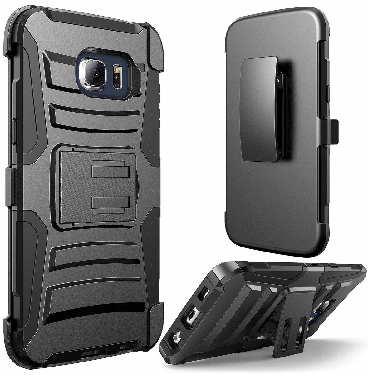 Samsung Galaxy S7 Edge Case Hard&Soft Rubber Hybrid Armor Impact