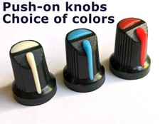 4 Knobs for Boss Guitar Effect Pedal Pots - 6mm knurled shaft 18T - 14 x 17 mm