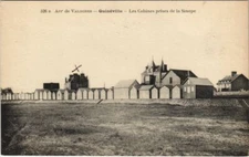 Old postcard Quinéville - Les cabines taken from the Sinope (149925)
