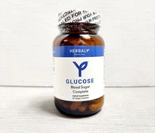 Herbaly Glucose Blood Sugar Complete Herbal Supplement 90 Veggie Capsules 