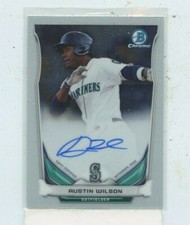 AUSTIN WILSON 2014 Bowman Chrome Prospect Seattle Mariners Autograph Auto BCAPAW