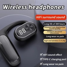 Wireless Bluetooth 5.2 Earpiece Headset Driving Trucker Earbuds Noise Cancelling